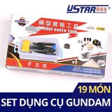  Set dụng cụ lắp ráp mô hình Gundam 19 món cơ bản kèm hộp chuyên dụng U-STAR UA90067 