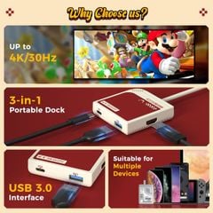3-in-1 Nintendo Switch Video Capture Card Converter IINE L934