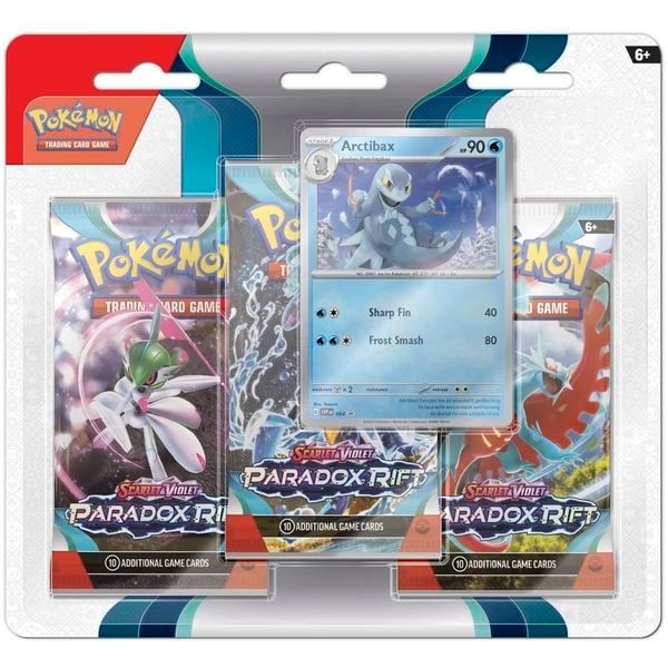  PP49 Pokemon TCG Scarlet & Violet Paradox Rift 3 Booster Packs & Arctibax Promo Card 