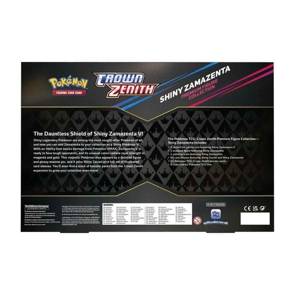 thẻ bài Pokemon TCG Crown Zenith Premium Figure Collection Shiny Zamazenta chính hãng