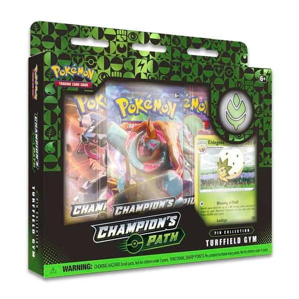 Thẻ bài Pokemon Turffield Gym Champion's Path Pin Collection chính hãng