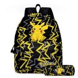  Cặp sách Pokemon Pikachu Thunder Black Tặng kèm Túi đựng bút 