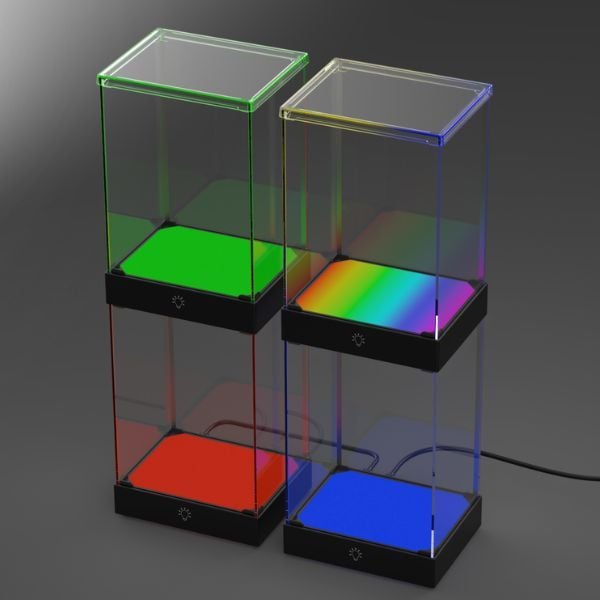 Hộp Trưng Mô Hình Đế LED Vuông DOBE TY-3833 Có Thể Trưng Bày Đủ Loại Mô Hình Khác Nhayu