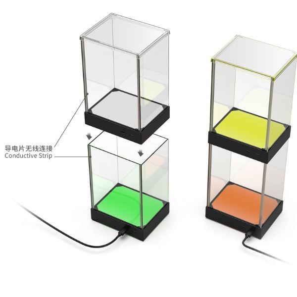  Hộp Trưng Mô Hình Đế LED Vuông DOBE TY-3833 