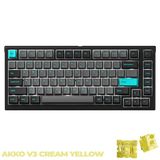  Bàn phím cơ MonsGeek MG75 Black & Cyan - White LED / AKKO Switch V3 Cream Yellow / PBT Double-Shot 