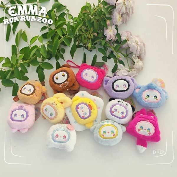 unbox Hộp Mù Lucky Emma Rua Rua Zoo Scented Plush Keychain Ver 2 Blind Box mở ngẫu nhiên móc khóa dễ thương đáng yêu
