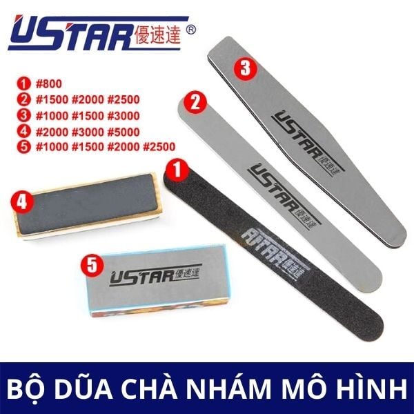 Bộ dũa chà nhám mô hình Gundam đa năng nhiều độ  nhám khác nhau