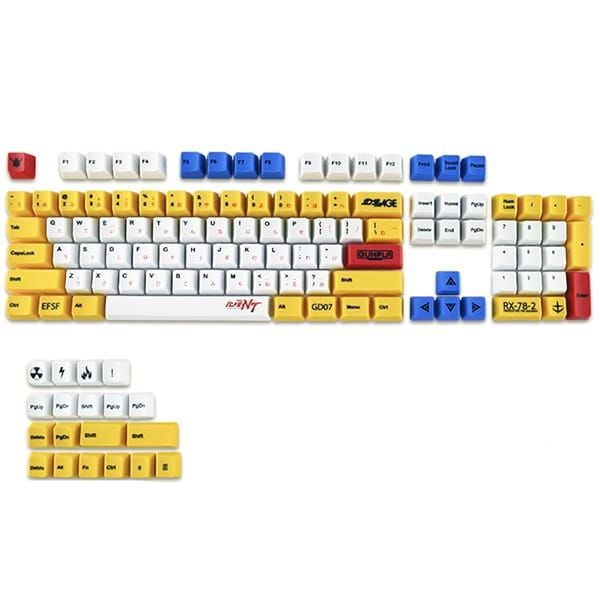  Bộ Keycap 123 nút bàn phím cơ Gundam Color Full Set OEM 