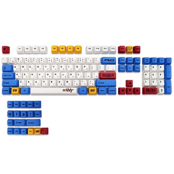  Bộ Keycap 123 nút bàn phím cơ Gundam Color Full Set OEM 