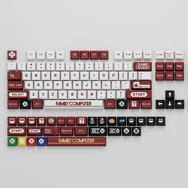Bộ Keycap bàn phím cơ Famicom máy game Retro 134 nút