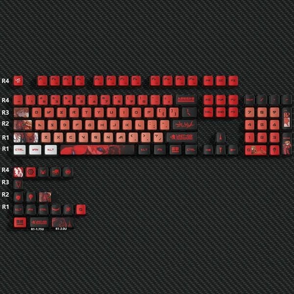  Bộ Keycap OEM PBT Evangelion Asuka Langley 122 nút 