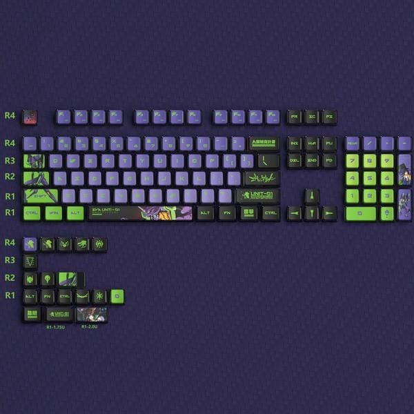  Bộ Keycap OEM PBT Evangelion Unit-01 122 nút 