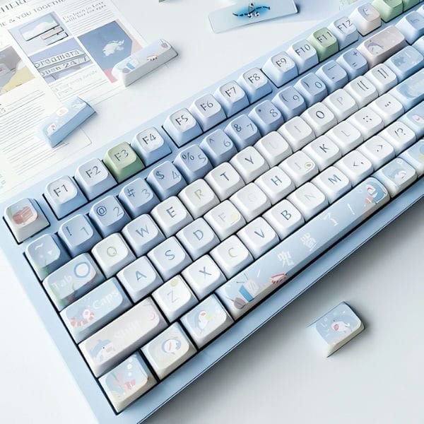  Bộ Keycap MDA PBT Dye-Sub cho bàn phím cơ Baby Shark 143 nút 