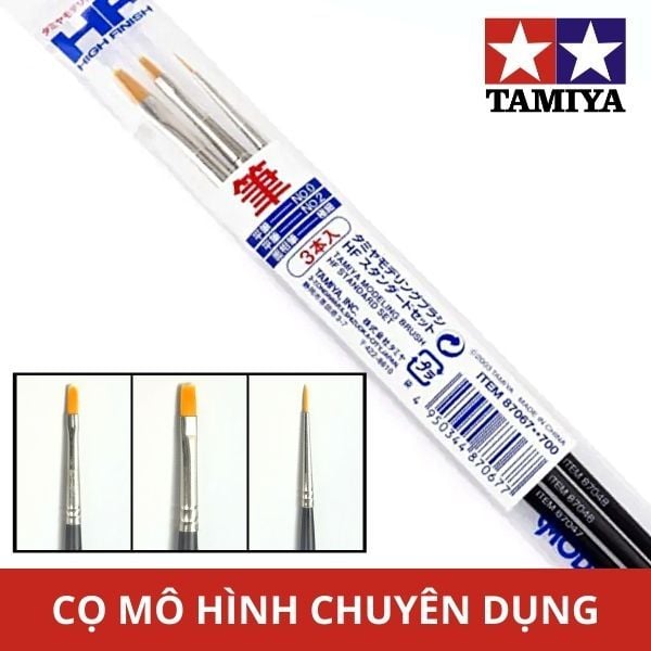 Modeling Brush HF Standard Set - Bộ cọ High Finish sơn mô hình Tamiya 87067 (1)