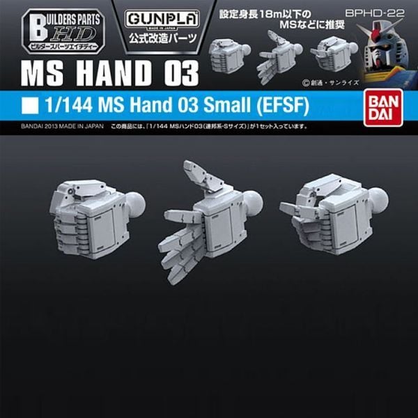 Builders Parts HD 1/144 MS Hand 03 EFSF Small gundam chính hãng