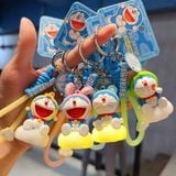  Móc Khóa Doraemon Cưỡi Mây Sáng Đèn 