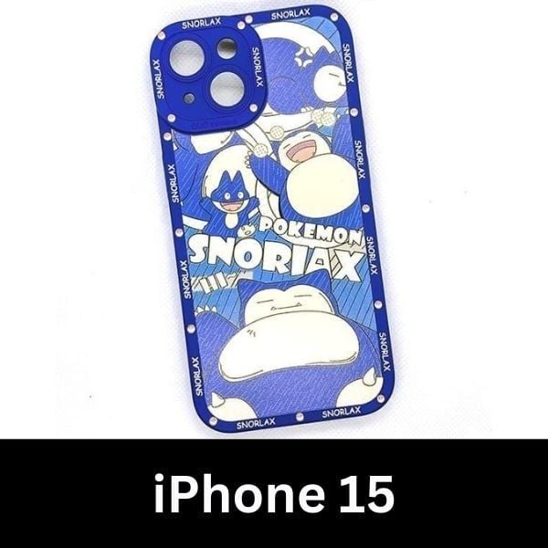  Ốp lưng Pokemon Snorlax cao cấp cho iPhone 15/Plus/Pro/Pro Max iPhone 16 Pro/Pro Max 