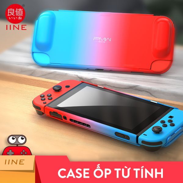  Case bảo vệ từ tính IINE cho Nintendo Switch - Neon Red Blue 