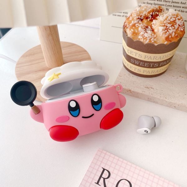 Hộp Silicon bảo vệ tai nghe AirPods Pro Kirby Chef cho nữ đáng yêu