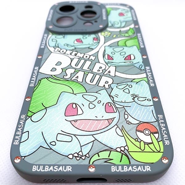  Ốp lưng Pokemon Bulbasaur cao cấp cho iPhone 15/Plus/Pro/Pro Max 