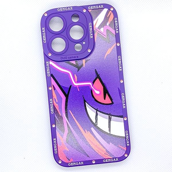  Ốp lưng Pokemon Gengar Face cao cấp cho iPhone 15/Plus/Pro/Pro Max iPhone 16 Pro/Pro Max 