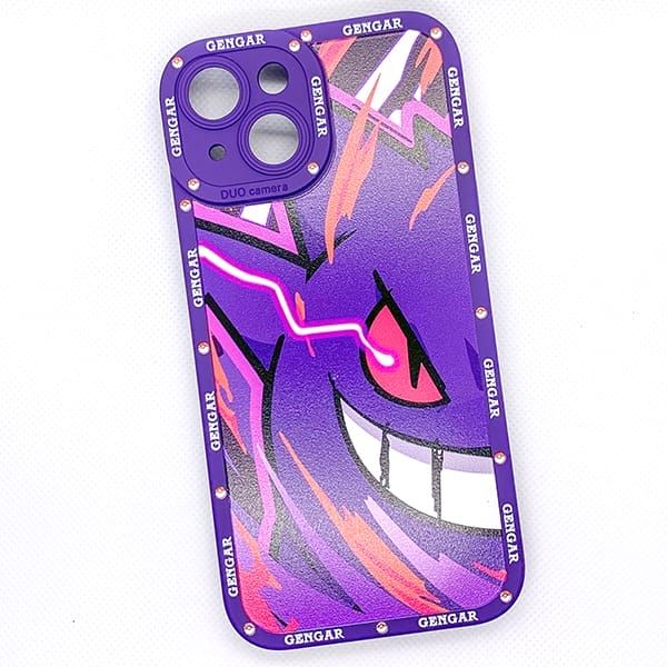  Ốp lưng Pokemon Gengar Face cao cấp cho iPhone 15/Plus/Pro/Pro Max iPhone 16 Pro/Pro Max 