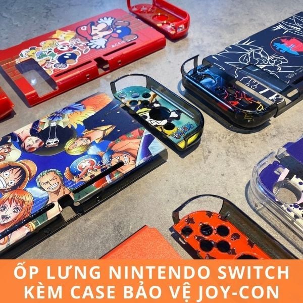 Case ốp lưng in hình kèm ốp Joy-con cho Nintendo Switch