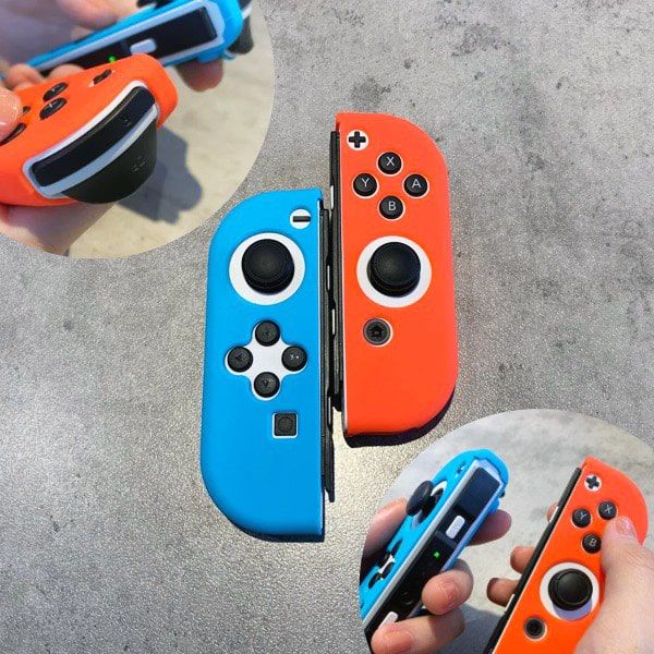  Case Silicon Joy-Con Nintendo Switch IINE - Neon Red Blue 