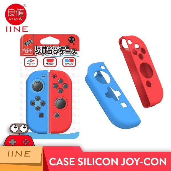  Case Silicon Joy-Con Nintendo Switch IINE - Neon Red Blue 