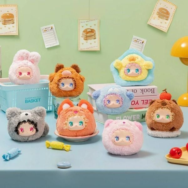  Hộp Mù LOVELY EMMA RUA RUA ZOO Vinyl Face Plush Keychain Blind Box 