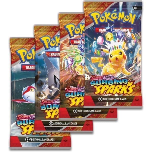 PP55 Thẻ bài Pokemon TCG SV08 Surging Sparks Booster Pack