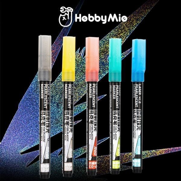  Bút sơn mô hình Oil Based Laser Pearlescent Marker Hobby Mio - P-01 Silver 