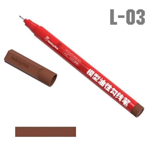 Bút kẻ lằn mô hình Panel Lining Hobby Mio L-03 Brown lên màu đẹp  mắt chất lượng tốt chính hãng giá rẻ mua custom gundam gunpla mô hình nhựa