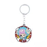  Móc khóa kim loại One Piece xoay tròn 