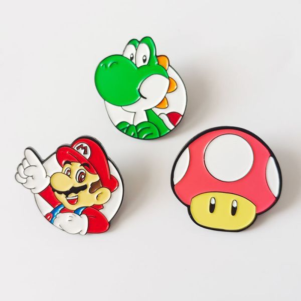  Huy hiệu cài áo hình nhân vật Super Mario 