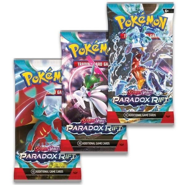  PP49 Pokemon TCG Scarlet & Violet Paradox Rift 3 Booster Packs & Arctibax Promo Card 