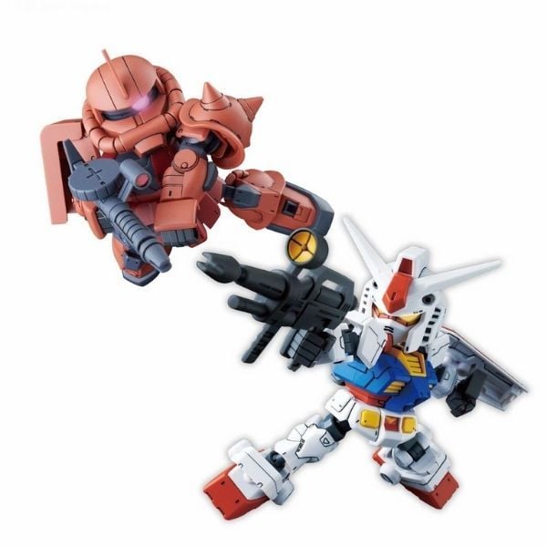 Mô hình Gunpla RX-78-2 Gundam & MS-06S Zaku II (SD Gundam Cross Silhouette) chính hãng Bandai