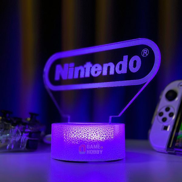 Đèn LED RGB trang trí bàn Gaming Nintendo tặng kèm remote - GAME OVER Text