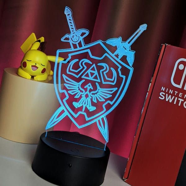 Đèn LED 3D đổi màu RGB hình Zelda Tears of Kingdom tặng kèm remote