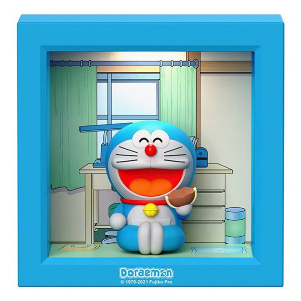 Đèn ngủ trang trí kèm mô hình Doraemon 3D Sleeping Pink