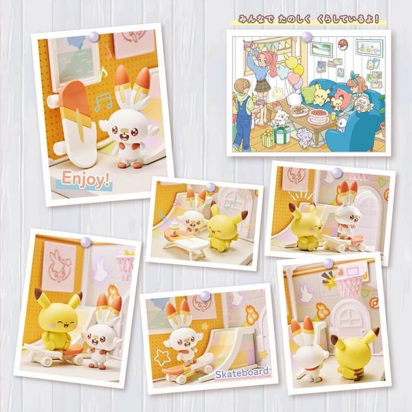  Pokemon Pokepeace House Studio Scorbunny & Pikachu 