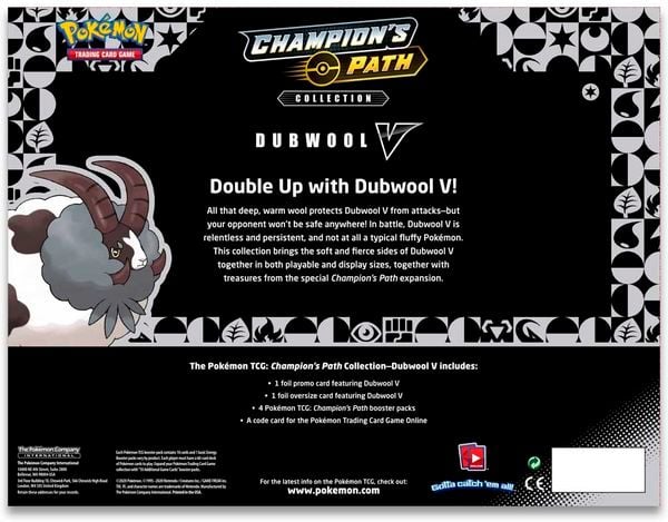  PB124 - Thẻ bài Pokemon Dubwool V Champion's Path Collection 