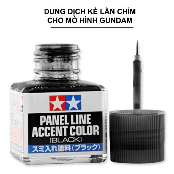  Lọ dung dịch mực kẻ lằn chìm Panel Line Accent Color - Black Tamiya 87131 