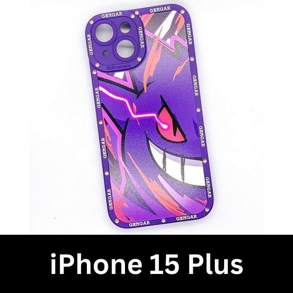  Ốp lưng Pokemon Gengar Face cao cấp cho iPhone 15/Plus/Pro/Pro Max iPhone 16 Pro/Pro Max 