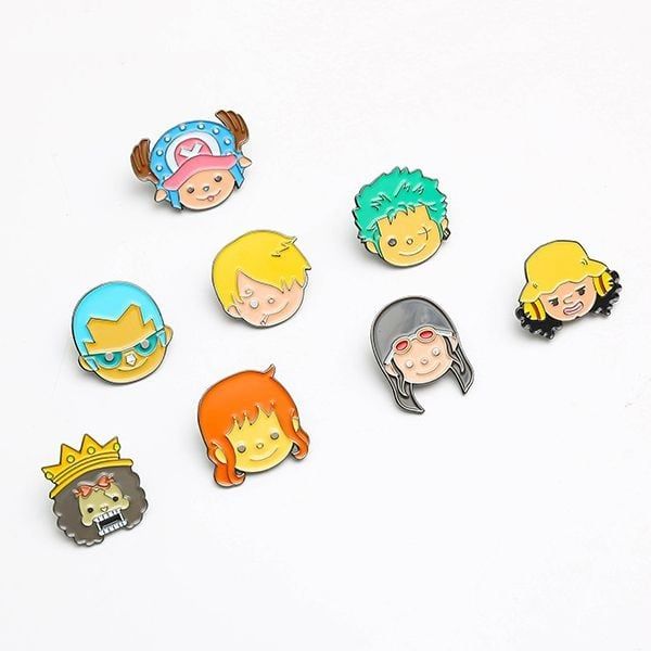  Huy hiệu kim loại One Piece Chibi Face 