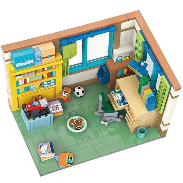 Đồ chơi lắp ráp Mô hình khối gạch Keeppley Doraemon Phòng Nobita K20402 chất lượng tốt giá rẻ trưng bày trang trí góc học tập bàn làm việc phòng khách phòng ngủ không gian sống