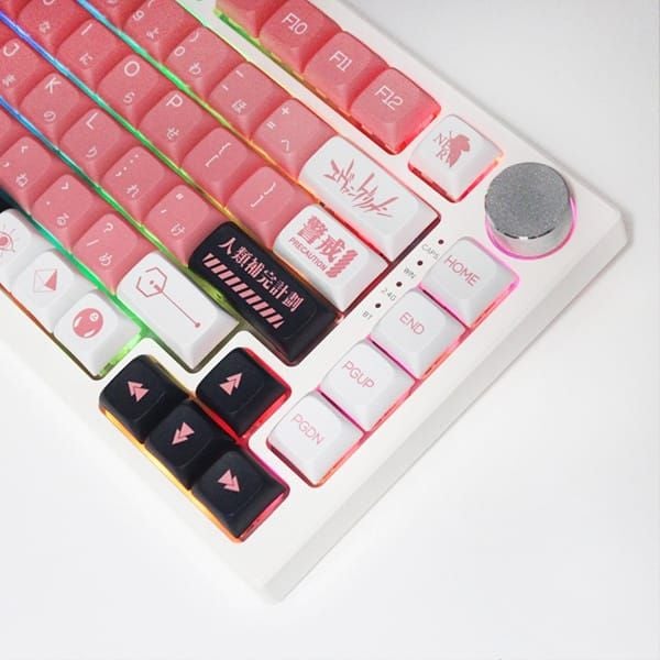  Bộ Keycap XDA PBT bàn phím cơ Evangelion Type-08 White Pink 134 nút 