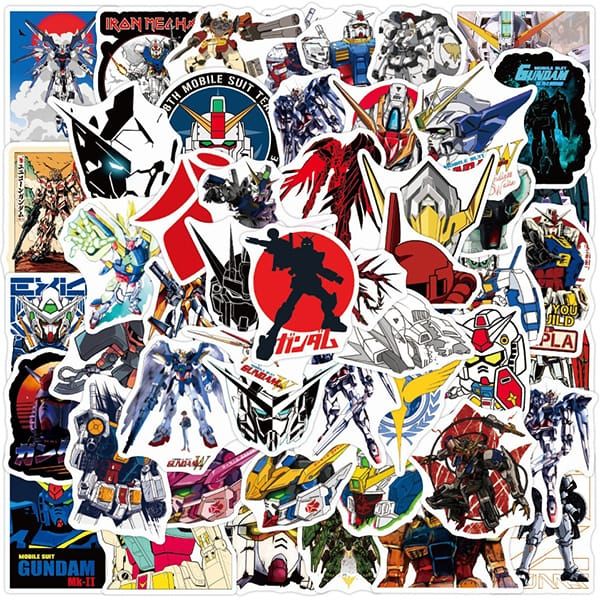  Hình dán Sticker tổng hợp Mobile Suit Gundam 50 cái Set C 