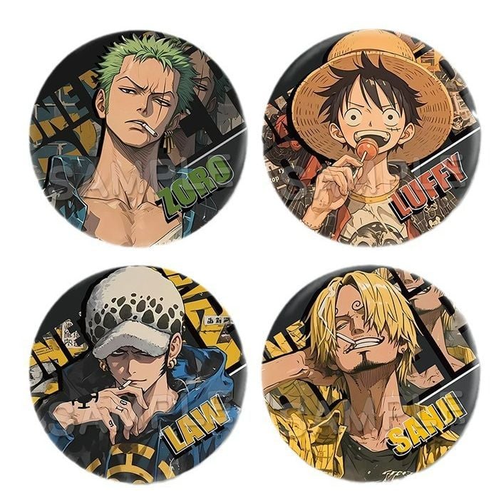  Huy hiệu tròn One Piece siêu ngầu 