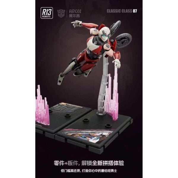  Transformers Model Kit Classic Class 07 Arcee 10.5cm Luminous Eyes & Chest - Blokees 71152 